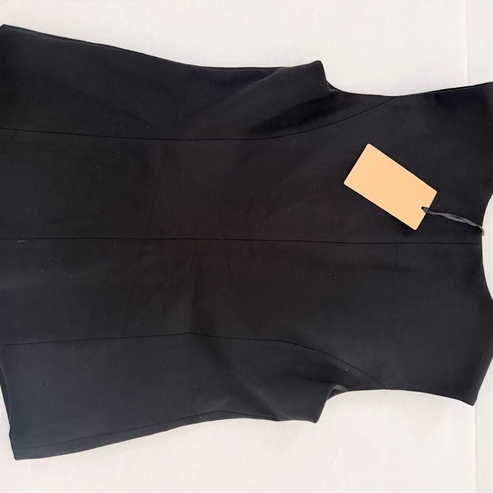 Halogen Black Sleeveless Square Neck Button Up Vest - Picture 6 of 6